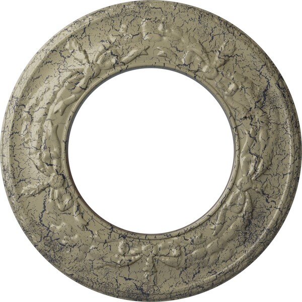 Ekena Millwork Salem Ceiling Medallion (Canopies up to 7 1/8"), 13 1/4"OD x 7 1/8"ID x 7/8"P, Castle Stone Crackle CM13SACSC - main